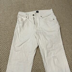 Gap White Ankle Flare Jeans